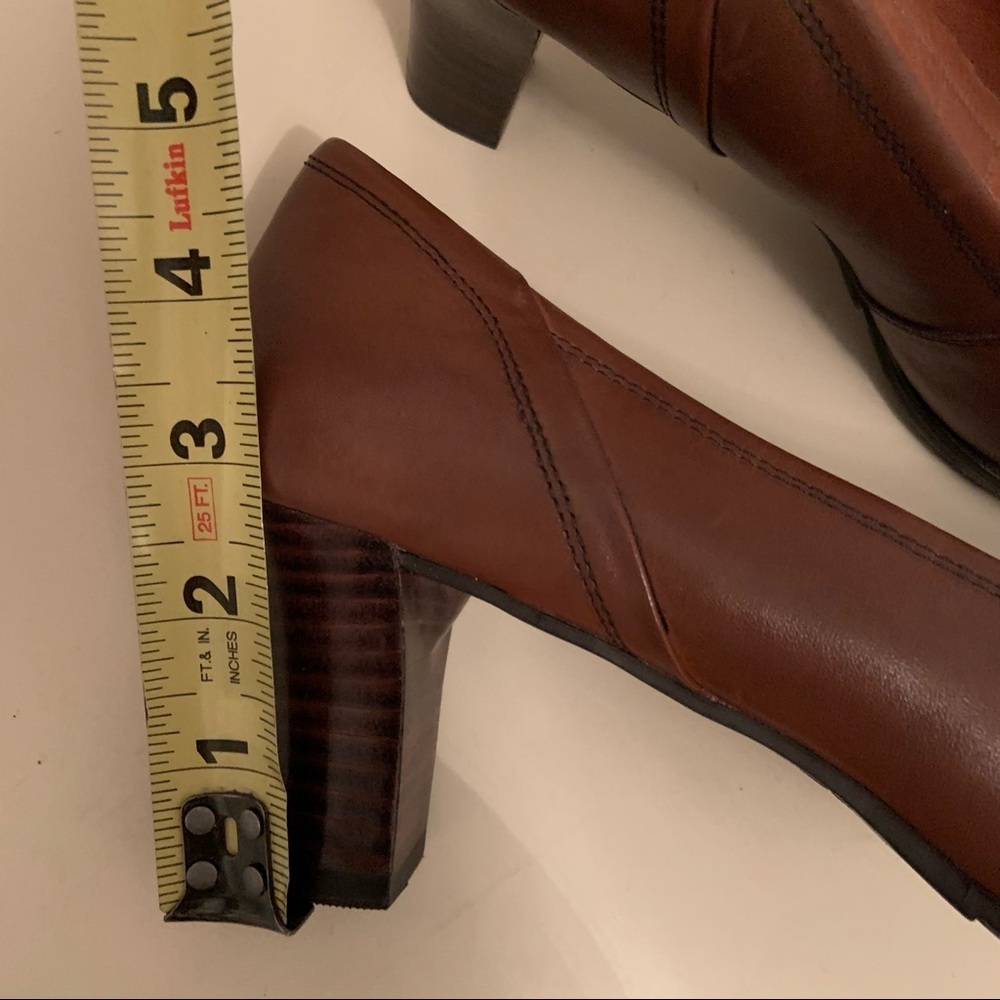 Infinity NWOT square toe brown leather size 9M shoes - Picture 2 of 7